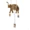 Brass Metal Eclectic Windchime, 10" x 2" x 28"